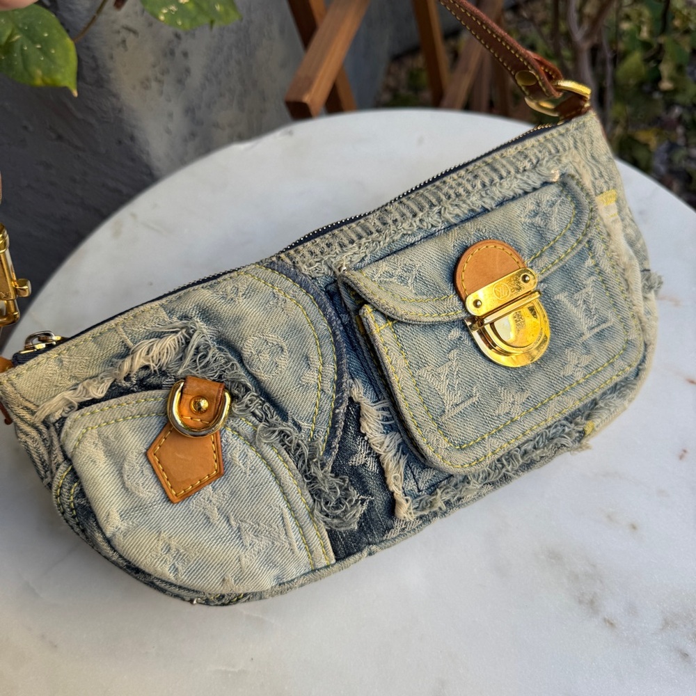 Louis Vuitton Denim Patchwork Pouchy Shoulder Bag - Picture 2 of 16